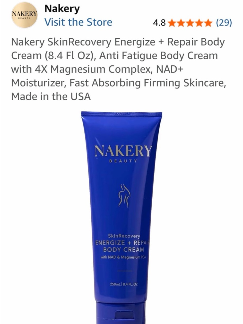 Nakery Beauty Cool + Energize Body Cream — Blue - Picture 5 of 5